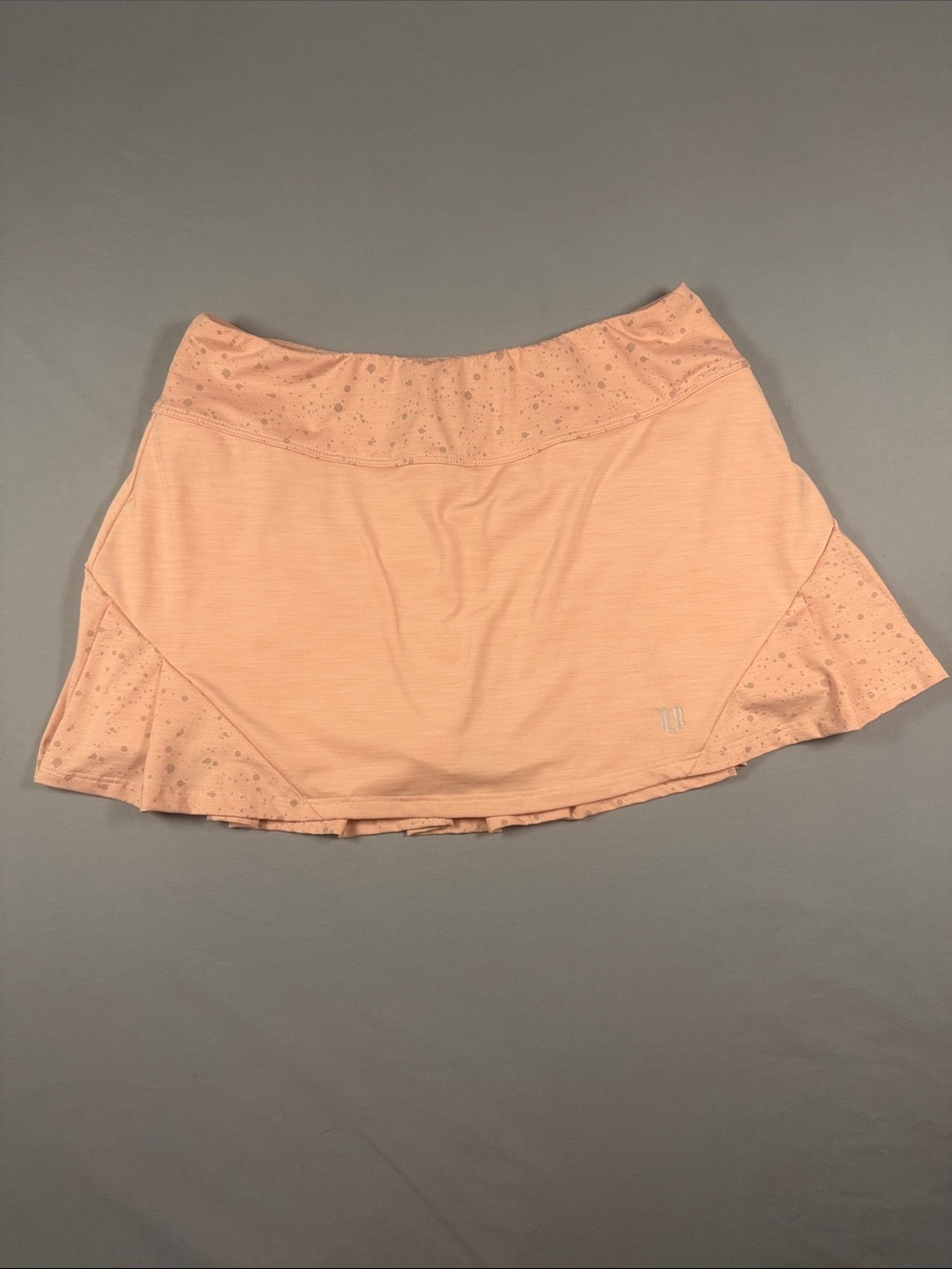 EleVen by Venus Williams Peach Athletic Skirt with Eyelet Panels